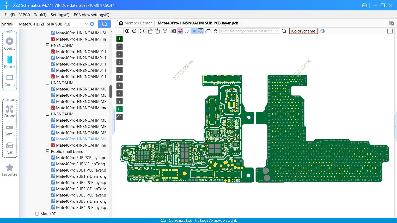 Huawei Mate40Pro-HN5NOAHM SUB PCB Layer